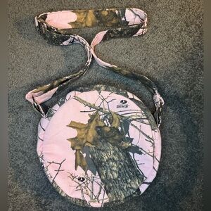 Pink Camouflage Mossy Oak Crossbody Circle Bag